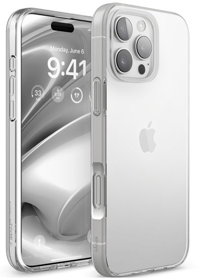 Buy Hybrid Clear for iPhone 16 Pro MAX Military Grade Drop Protection Case Cover - Transparent in Saudi Arabia