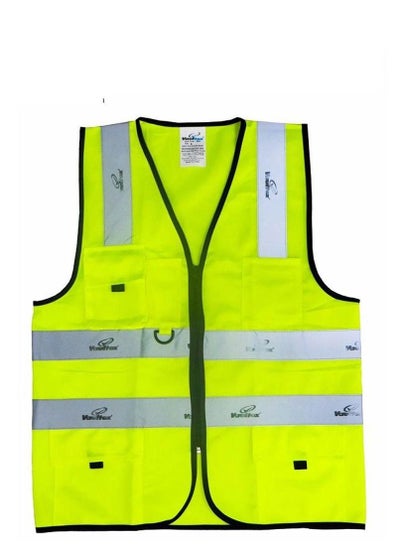 Buy Reflective Vest Safety Jacket High Visibility Light Weight Breathable Washable in UAE