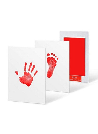 اشتري Baby Hand And Foot Print Imprint Kit. No Touch Non Toxic Ink Pad (0 6 Months) (Red) في السعودية