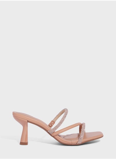 Buy Georgia Multi Strap Mid Heel Sandals in UAE