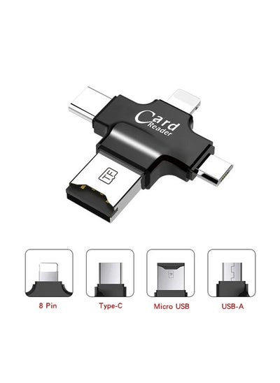 اشتري قارئ بطاقات USB متعدد لجهاز iPhone مع محول USB من النوع C ومحول OTG HUB في السعودية