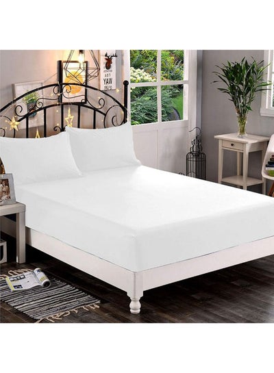 Buy Karaca Home White Double Bed Sheet 260x240 Cm Cotton in UAE