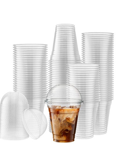 Buy 50 Sets 12 Oz Crystal Clear Plastic Cups With Dome lids in Egypt