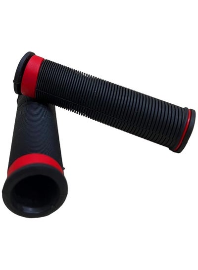 Buy Bicycle Straight Hand Grips Black and Red in Egypt
