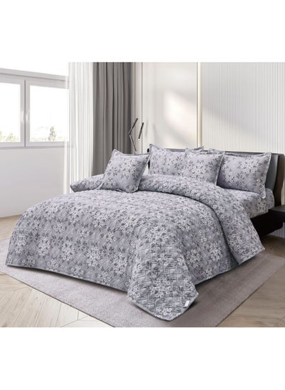 Buy Double comforter set, consisting of 6 practical polyester pieces, size 230 by 250 cm in Saudi Arabia