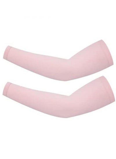 اشتري 1 Pair Sun Protection Arm Sleeves Cooling Arm Sleeves for Women Men Cooling Compression Arm Cover Shield for Basketball, Running, Cycling, Golf, Volleyball, Baseball, Football في الامارات