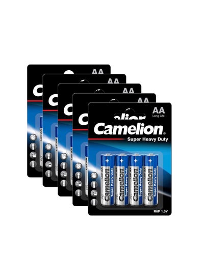 Buy Camelion Super Heavy Duty Batteries R6/Aa/Pack Of 4 X5 in Egypt