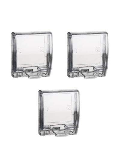 Buy Schneider Electric HEAVY DUTY WEATHERPROOF THICK COVER TRANSPARENT SINGLE ONE GANG - E223RTR - Pack of 3 in UAE