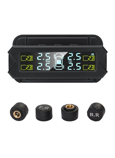 Buy Tire Pressure Monitoring System,Wireless Solar Power TPMS with 5 Alarm Modes,Auto Backlight LCD Display,4 Sensors 0-81 PSI in UAE