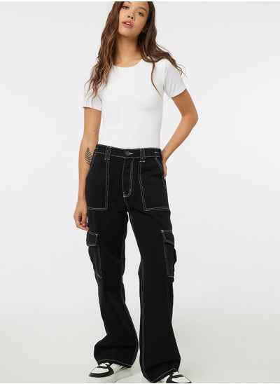 Buy Wide Leg High Waist Jeans in UAE