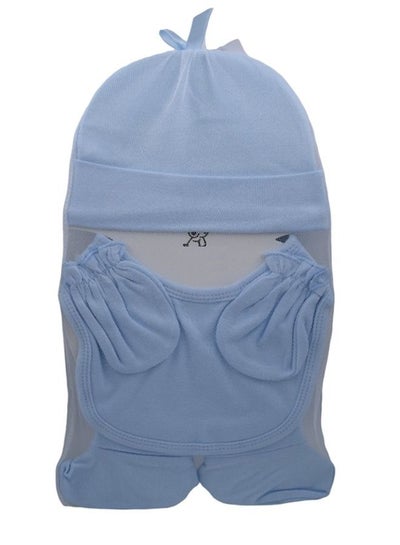 Buy Infant Beanie Hat And Mittens Set With Bib in Saudi Arabia