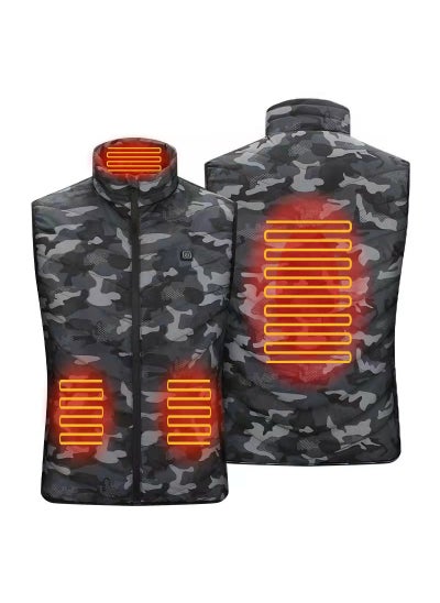 Buy Winter Camouflage Heated Vest USB Charging Camouflage Zone 4 in UAE