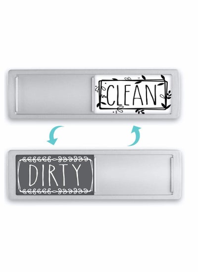 Buy Clean Dirty Magnet With Sign Indicator Trendy Universal Kitchen Dish Washer Refrigerator Super Strong with Stickers for Organization and Storage 7" x 2" in Saudi Arabia