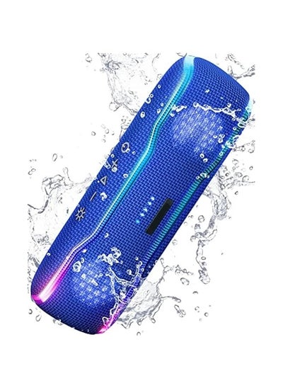 Buy Portable Bluetooth Speaker, IPX7 Waterproof Wireless Speaker with Colorful Flashing Lights, 25W Super Bass 24H Playtime, 100ft Range, TWS Pairing for Outdoor, Home, Party, Beach, Travel in Saudi Arabia