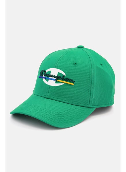 Buy Men Embroidered Logo Adjustable Cap, Green in Saudi Arabia