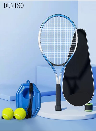 اشتري Single Tennis Racket Set for Student Training Tennis and Beginners of 1 Tennis Racquet Lightweight Including 2 Tennis Balls 1 Non-slip Hand Glue 1 Tennis Bag and 1 Water Injection Base في السعودية