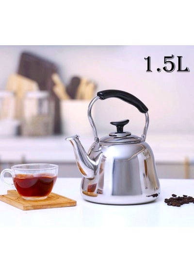 Buy 1.5 liter stainless steel teapot with whistle and infuser in Egypt