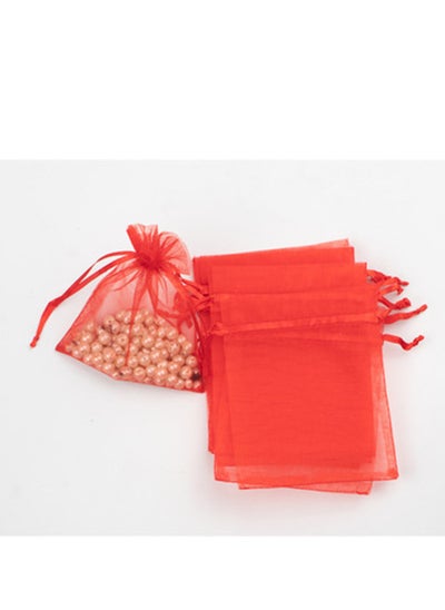 اشتري Candy Bags, Gift Bags 100Pcs 2.8"x3.6" (7 x 9cm) Sheer Organza Bags Wedding Favor Bags With Drawstring Premium Jewelry Pouches Party Festival في الامارات