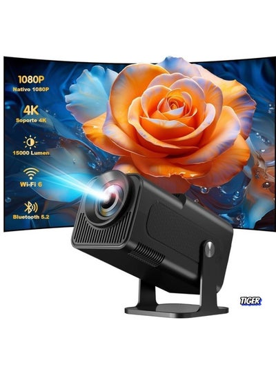 اشتري Mini 4K Native 1080P Smart Projector – Android TV 11.0, WiFi & Bluetooth, Auto Keystone Correction, 10000 Lumens, 180-Degree Rotation, Short Throw – Perfect for Home Theater, Outdoor Movies & Gaming في الامارات