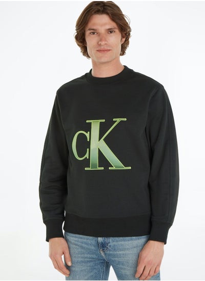 اشتري Mono Logo Crew Neck Sweatshirt في الامارات