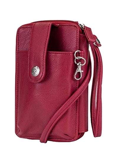 Buy RFID Leather Wallet Red in UAE