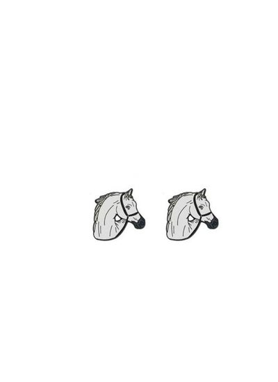 Buy Abu Dhabi Arabian Horse Logo Design 2D Sticker Badge Metal 2 Pcs 3cm in UAE