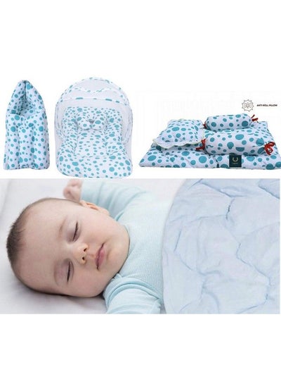 Buy Baby Gift Set Of Complete Sleeping Essentials In One Pack(0 6 Months)(Total Items: 8) (Aqua Blue & Olive Green) in UAE