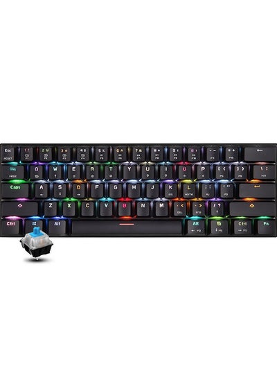 اشتري CK62 61 Keys RGB Mechanical Dual Mode Keyboard With OUTEMU Blue Switches - English في الامارات