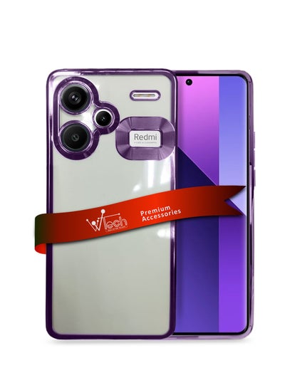 Buy Shockproof Luxury Plating Hybrid PC Case Cover For Xiaomi Redmi Note 13 Pro+ 5G 2023 / Xiaomi Redmi Note 13 Pro Plus 5G 2023 Clear/Eggplant Purple in UAE