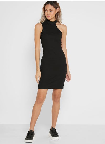 Buy Asymmetric Neckline Dress in Saudi Arabia