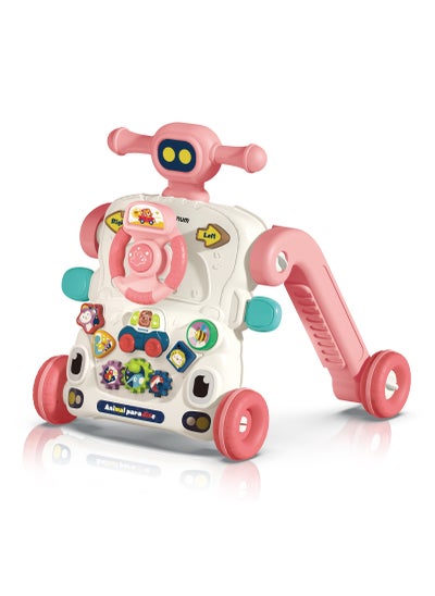 اشتري TEKNUM 3in1 Baby Walker, Learning Table Mode, Game Panel Mode with Musical keyboard - Pink في الامارات