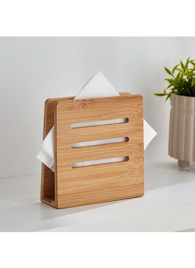 Buy Natura Bamboo Napkin Holder 15 x 15 x 15 cm in Saudi Arabia