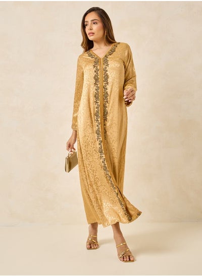 Buy Jacquard Beaded Kaftan in Saudi Arabia