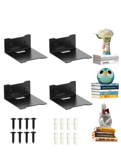 Buy Invisible Floating Bookshelves Wall Mounted, Heavy-Duty Book Organizers, Metal Shelves Storage Book Organizers, Floating Book Shelf Wall Ledge Shelves for Home Office Classroom Library 4-Pack Large in Saudi Arabia