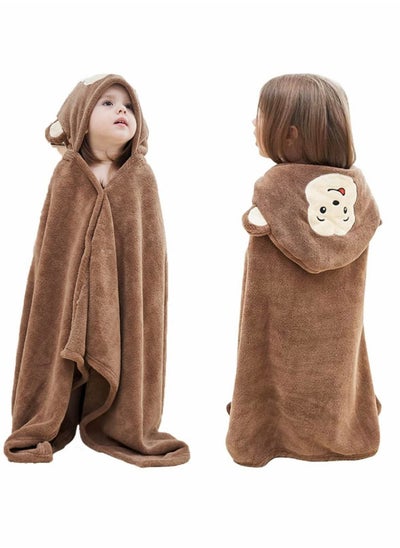 اشتري Baby Hooded Bath Towel Blanket Extra Large Kids Toddler Soft Thick Absorbent Bathrobe Swimming Shower Poncho Towel for Boys Girls في السعودية