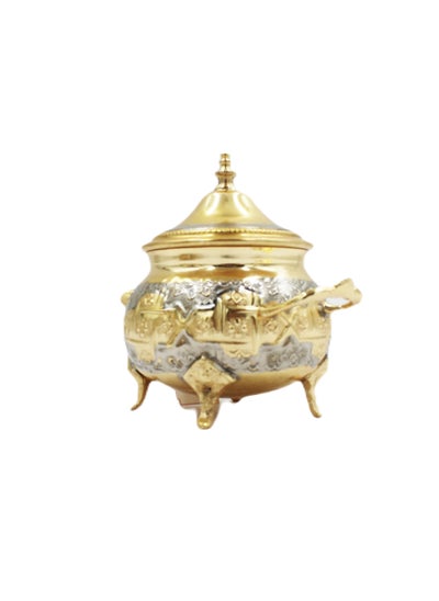 Buy Moroccan Arabic Traditional Silver Plated Sugar Pot 13 X 13 cm in UAE