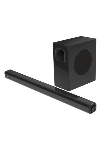 اشتري Faster Theater Pro T1000 Soundbar Portable Speaker- Smart Speaker 2.1CH Wired Subwoofer and Wireless Sound Bar- Home Theater 5.0 Bluetooth Speaker 120W Audio Output Power TV-ARC, PC, USB, BT, AUX, OPT في الامارات