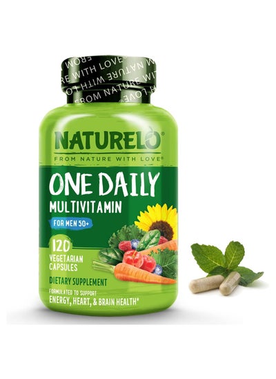 اشتري One Daily Multivitamin for Men 50+ Dietary Supplement Formulated to Support Energy, Heart & Brain Health - 120 Capsules في الامارات