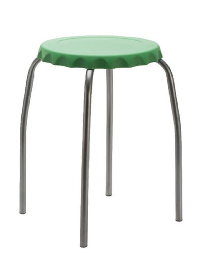 Buy Durable High Quality Steel Solid Stool Green And Silver 19 X 0.8 Mm Sc23010B in Saudi Arabia