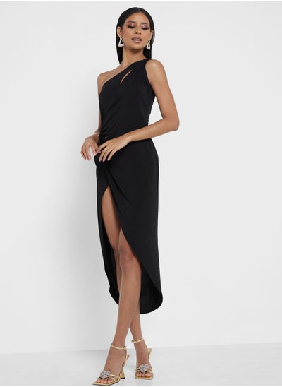 Buy Cut Out Side Slit Dress in UAE