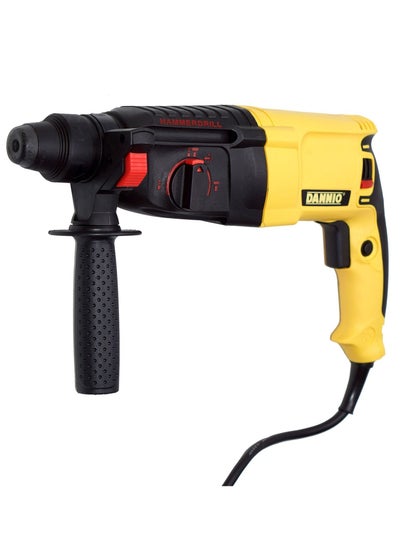 Buy Rotary Hammer Drill With Dual Drill Modes Yellow 26millimeter Concrete Power Tools with Case in UAE