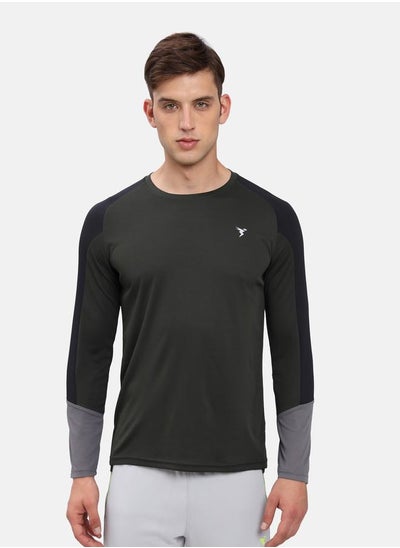 Buy 2-Way Stretch Colorblock Full Sleeve Active T-Shirt in Saudi Arabia