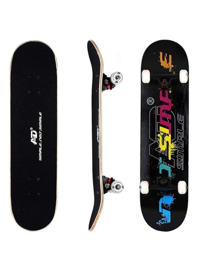 Buy Skateboards 31" x 8" Complete Skateboard for Beginners Kids Teens & Adults in UAE