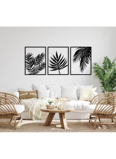 Buy Home gallery Tropical Leaves  Sticker wall art - Set of 3 Panel Each 60x40 in Egypt