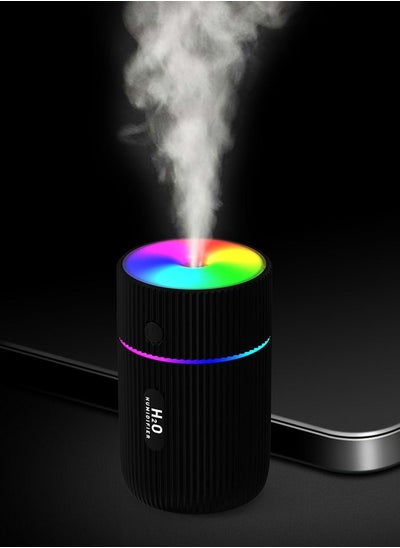 Buy Mini RGB USB Air Humidifier 5V/350mAh 220ml SHUER0145 Black in Saudi Arabia