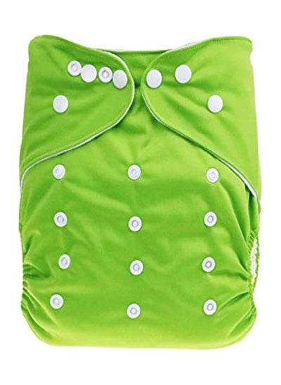 اشتري Adjustable Cotton Pocket Diapers Reusable Washable for Babies, Infants and Toddlers 0-3 Years (green) في مصر