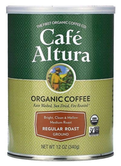 اشتري Organic Coffee Medium Roast Ground Regular Roast 12 oz (340 g) في الامارات