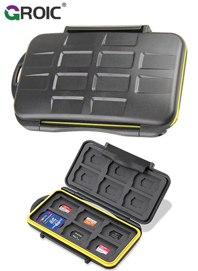 Buy 24 Slots Memory Card Case Holder Storage Waterproof & Anti-Shock TF SD Card Holder for 12 Micro SD SDXC SDHC TF Cards and 12 SD SDXC SDHC Cards in UAE