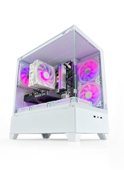 Buy Nova Skye Gaming PC - Intel Core i5-14400F Processor | NVIDIA RTX 4060 8GB GPU | 32GB DDR4 RAM | 1TB M.2 NVMe SSD + 4TB HDD | ARGB Air Cooler | WiFi + Bluetooth Ready | Windows 11 Pro | Game Sekret Desktop Computer Tower (White) in UAE