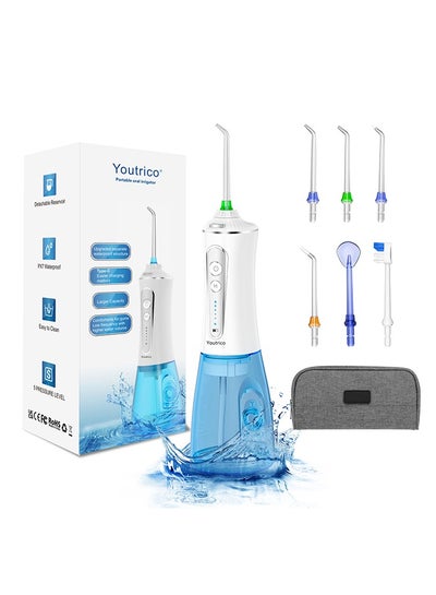 اشتري Youtrico 2023 upgraded whitening water floss  portable and rechargeable  gentle teeth whitening IPX7 waterproof في السعودية